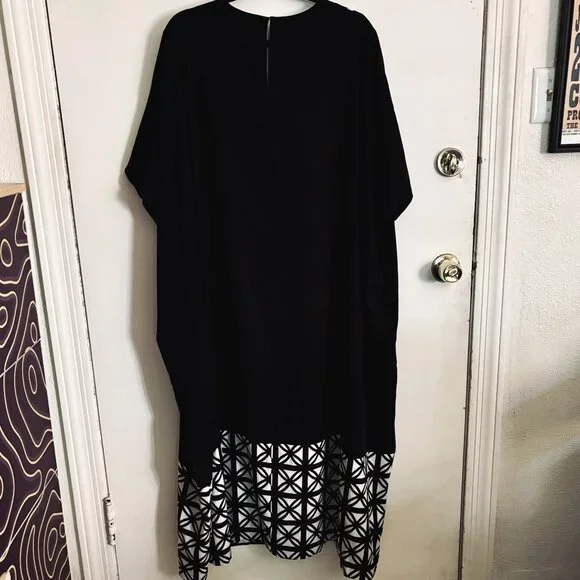 Exotikee Black Breezeblock Caftan Dress - Picture 3 of 4